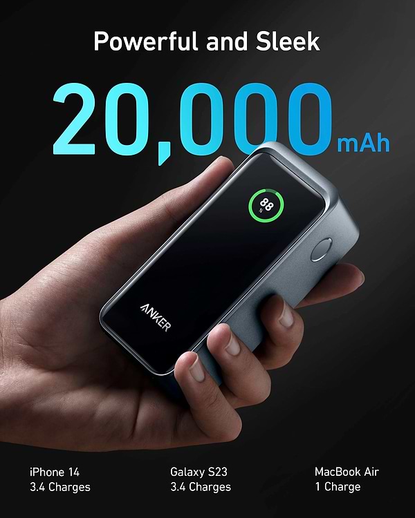 Фото - Батарея мобільна Anker Prime 20000 mAh 200W PD Black (A1336011)