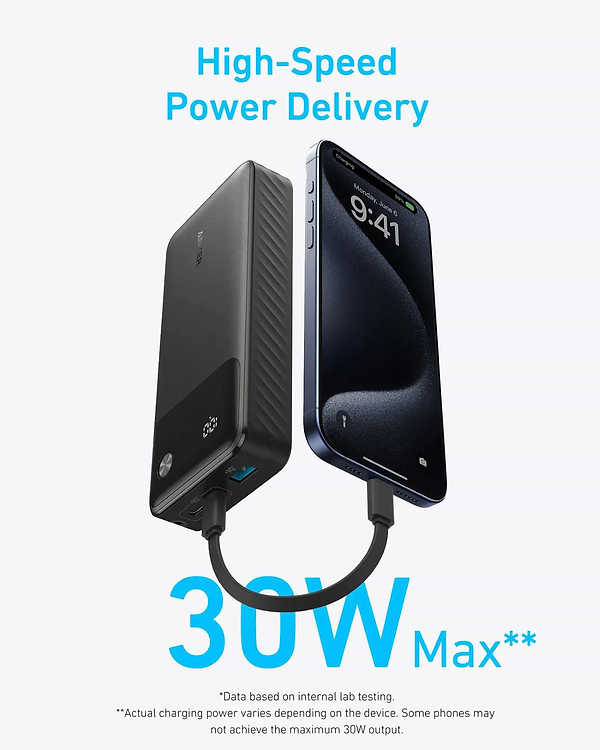 Фото - Батарея мобильная Anker PowerCore 20000 mAh 30W PD Black (A1384G11)