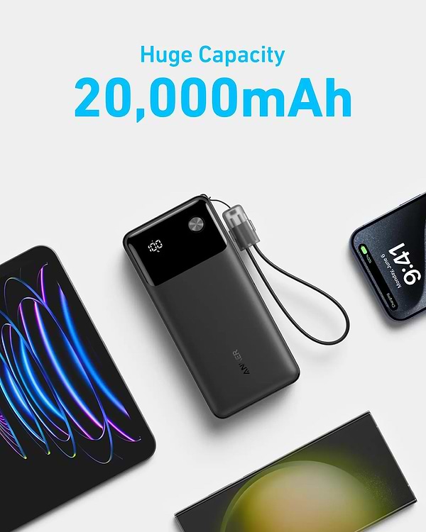 Фото - Батарея мобильная Anker PowerCore 20000 mAh 30W PD Black (A1384G11)