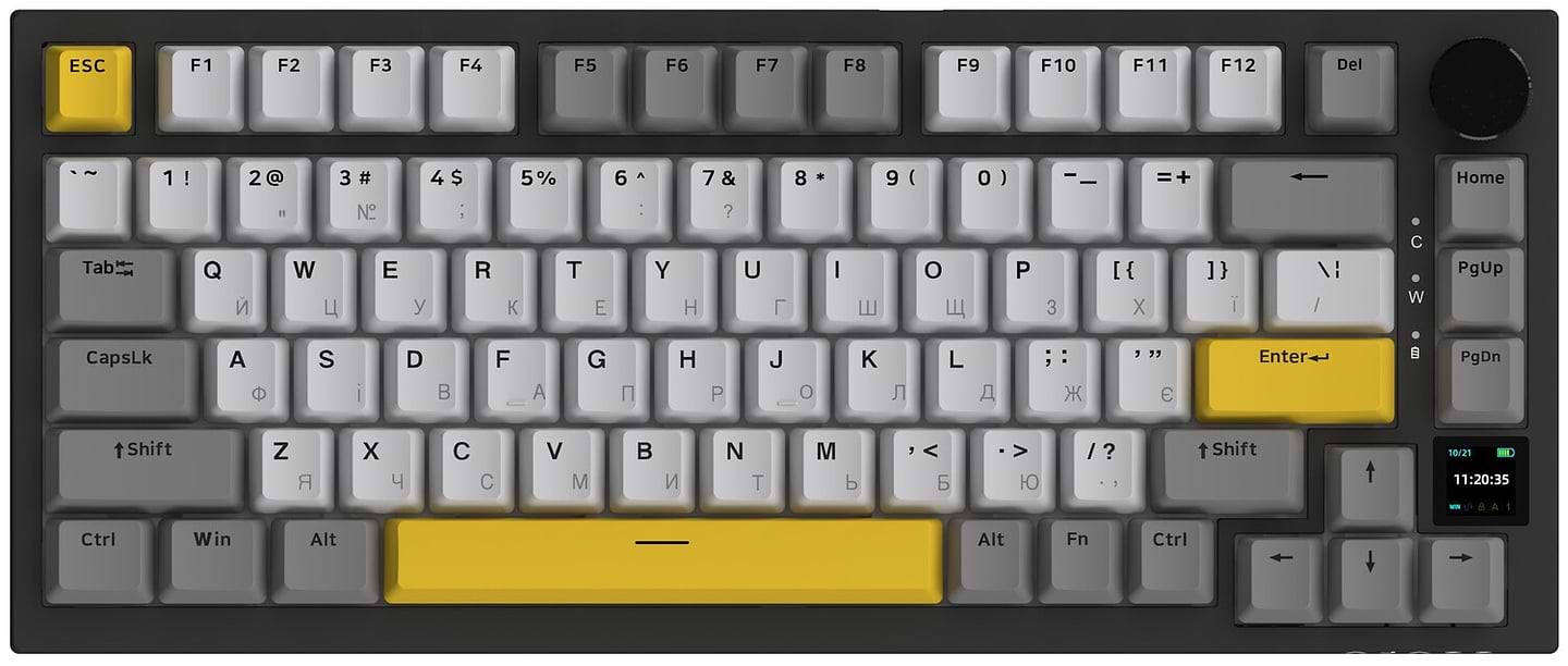 Клавиатура беспроводная игровая Ajazz AK820 Pro Flying Fish Switch (AK820PRO-FF-BGY) - Фото 1
