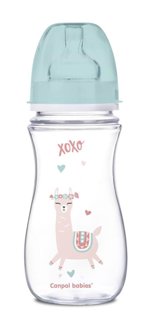 Бутылочка для кормления Canpol babies с широким отверстием антиколиковая Easystart 300 мл зеленая (35/222_gre) - Фото 1