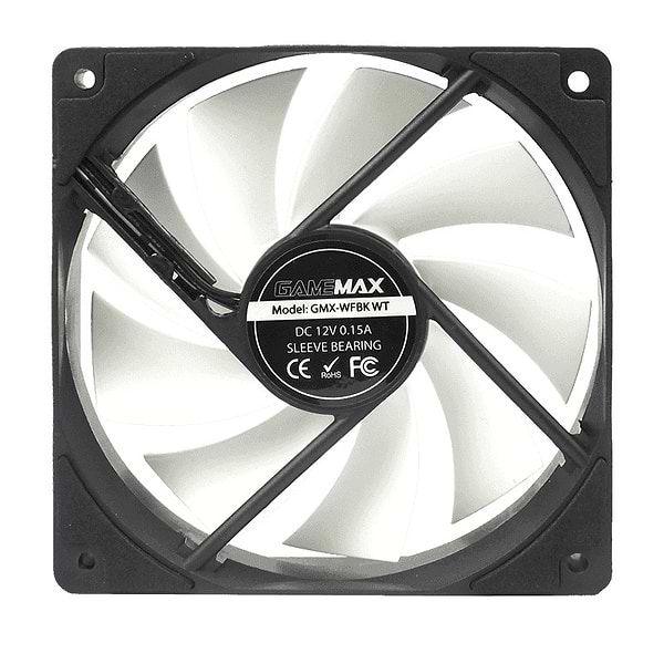 Фото - Корпусный вентилятор Gamemax 120mm White (GMX-WFBK-WT)