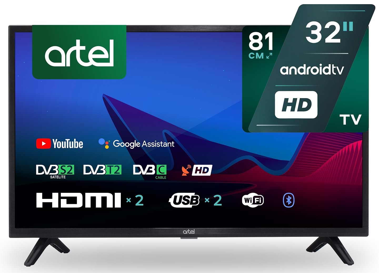 Телевизор ARTEL A32KH5500 Black - Фото 1