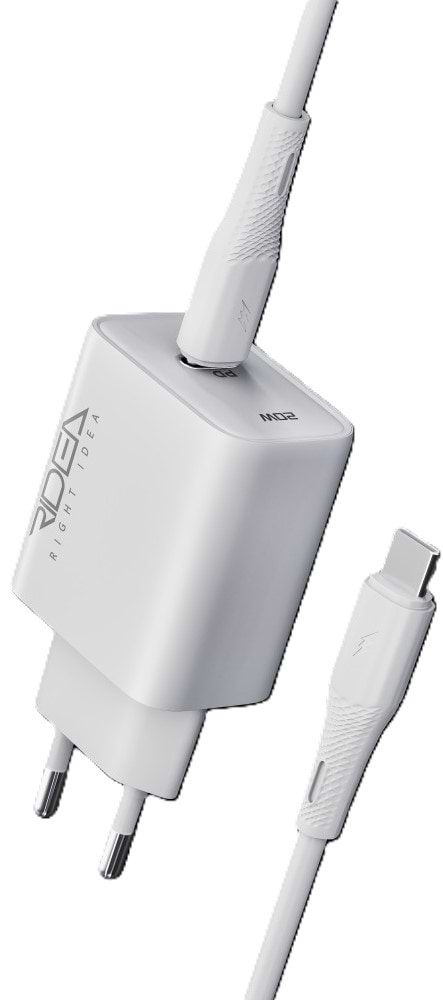 Фото - Сетевое зарядное устройство Ridea Rapid Pro 1USB-C QC/PD 20W+Type-C to Type-C White (RW-20124) Фото - Сетевое зарядное устройство Ridea Rapid Pro 1USB-C QC/PD 20W+Type-C to Type-C White (RW-20124)