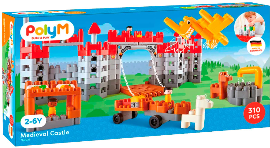 Пластиковый конструктор PolyM Средневековый замок 310 деталей (760026)