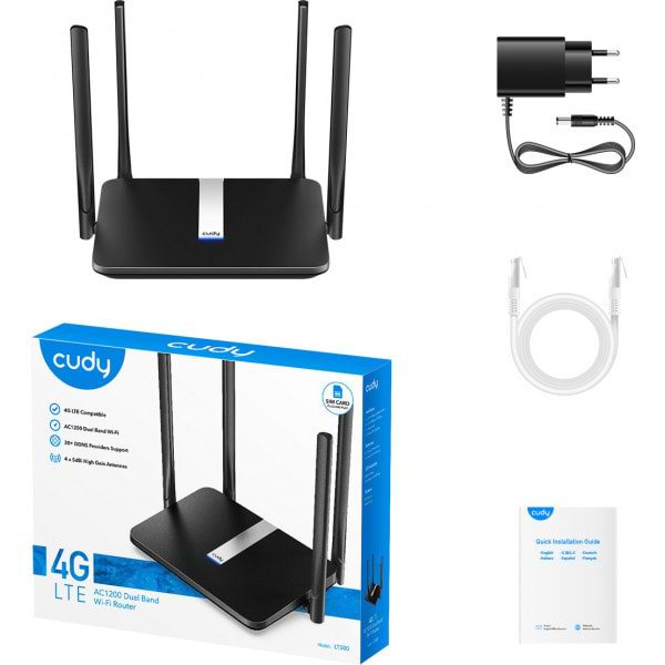 Фото - Маршрутизатор інтернет WiFi5+4G Cudy LT500 (73-00509)