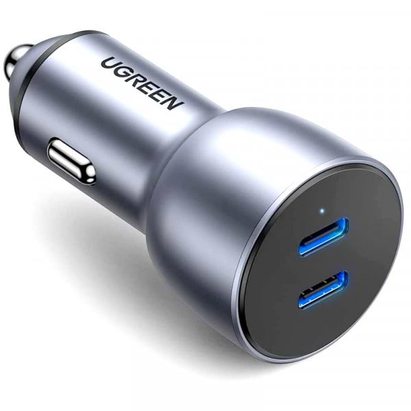 Фото - Автомобільний зарядний пристрій UGREEN QC 3.0+QC 3.0 Dual USB-C 40W CD213 (70594)