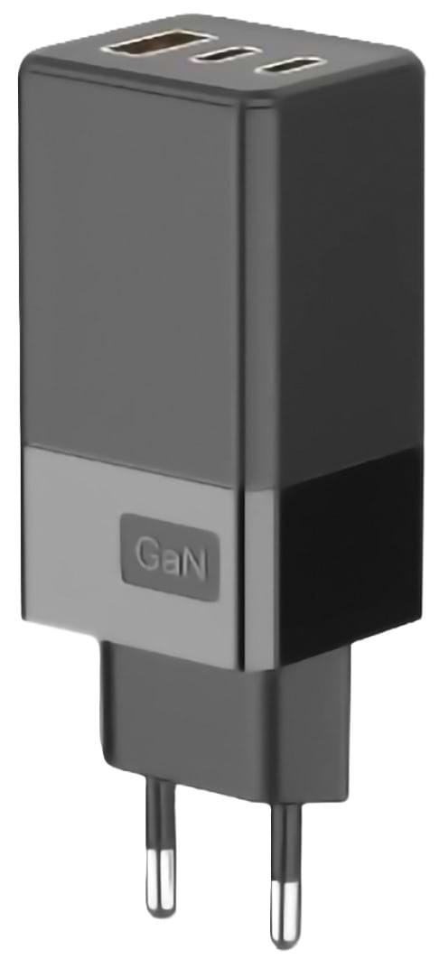 Сетевое зарядное устройство Profit U65 GAN PD QC3.0, 65W USB A+2C Black (000001842)