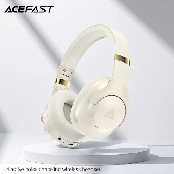 Фото - Навушники накладні бездротові AceFast H4 ANC Bluetooth Beige (6974316283522)
