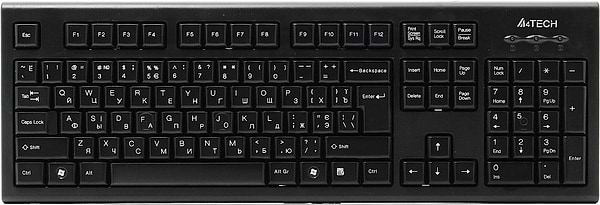 Фото - Клавіатура дротова A4tech KR-85 PS/2 Black