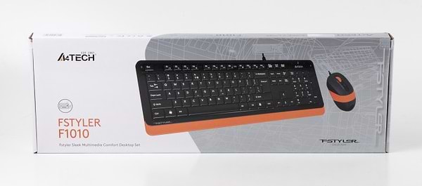 Фото - Клавіатура+миша A4tech F1010 (Orange)
