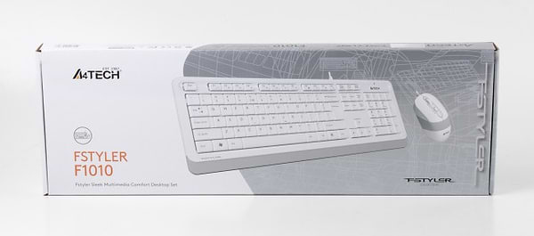 Фото - Клавіатура+миша A4tech F1010 (White)
