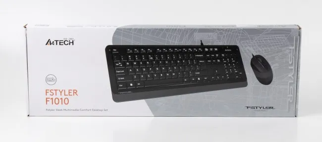 Фото - Клавіатура+миша A4tech F1010 (Grey)
