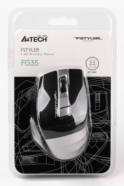 Фото - Миша бездротова A4tech FG35 (Black - Grey)
