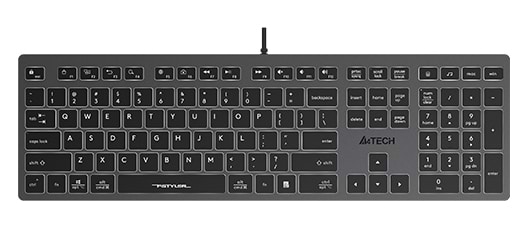 Фото - Уцінка - Клавіатура дротова A4tech FX60H USB Grey White backlit