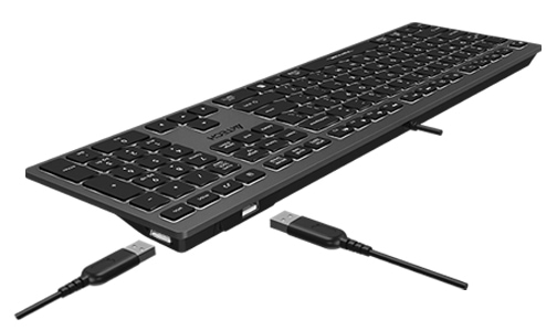 Фото - Уцінка - Клавіатура дротова A4tech FX60H USB Grey White backlit