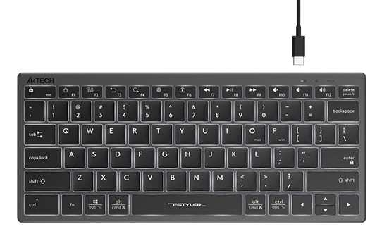 Фото - Клавіатура дротова A4tech FX61 USB Grey