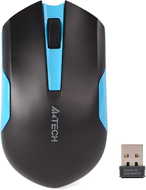 Миша бездротова A4tech G3-200N (Black+Blue) - Фото 1