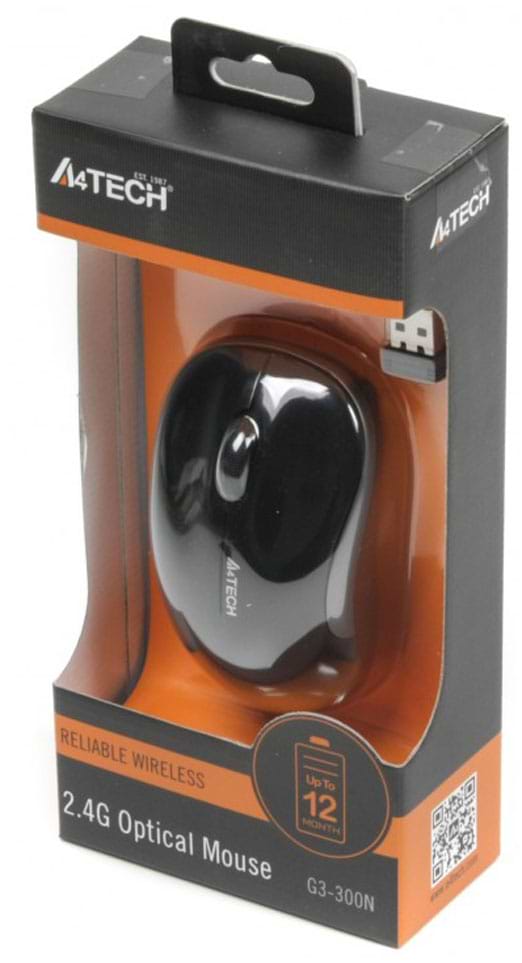 Фото - Мышь беспроводная A4tech G3-300N (Black)