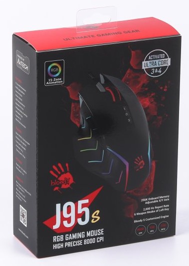 Фото - Миша дротова ігрова Bloody J95s  (Black)