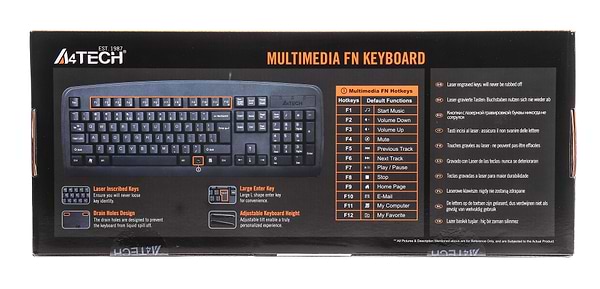 Фото - Клавіатура дротова A4tech KB-720 USB Black