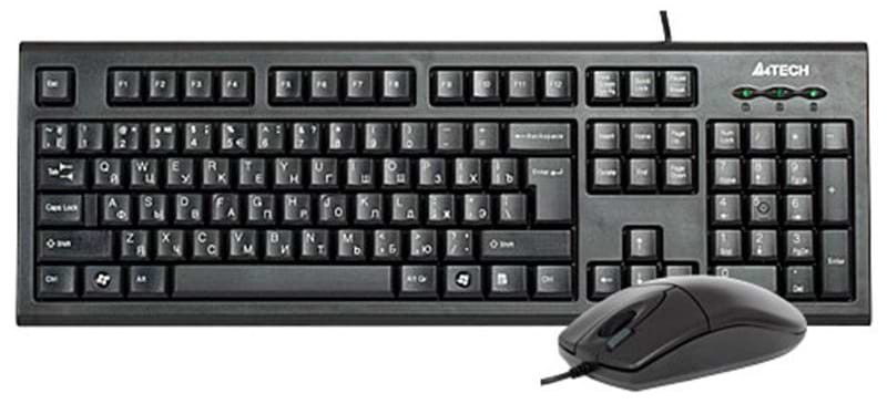 Клавіатура+миша A4tech KR-8520D Black USB - Фото 1