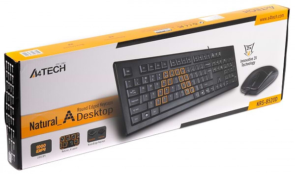 Фото - Клавіатура+миша A4tech KRS-8520D Black