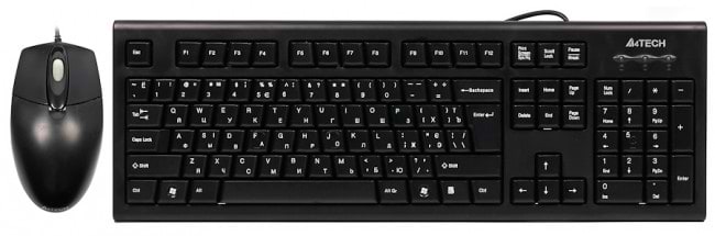 Клавіатура+миша A4tech KRS-8572 Black - Фото 1