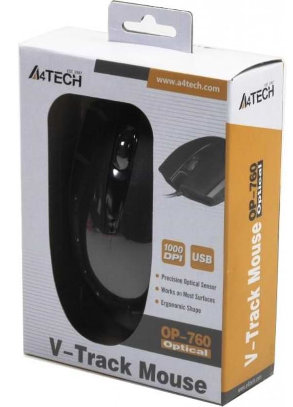 Фото - Мышь проводная A4tech OP-760 Black