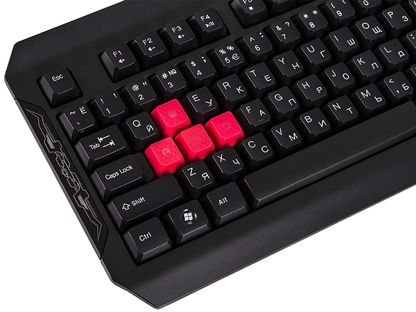 Фото - Клавіатура дротова ігрова Bloody Q100 (Black)
