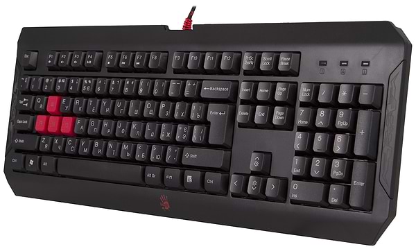 Фото - Клавіатура дротова ігрова Bloody Q100 (Black)