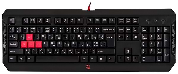 Фото - Клавіатура дротова ігрова Bloody Q100 (Black) Фото - Клавіатура дротова ігрова Bloody Q100 (Black)