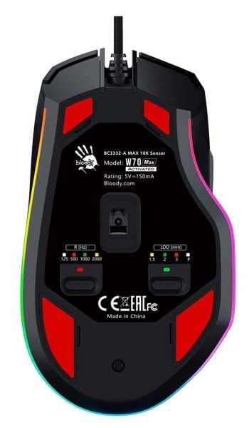 Фото - Мышь проводная игровая Bloody W70 Max (Stone Black)