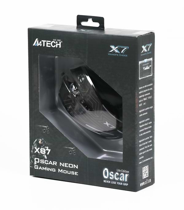 Фото - Мышь проводная игровая A4tech X87 Oscar Neon Black USB