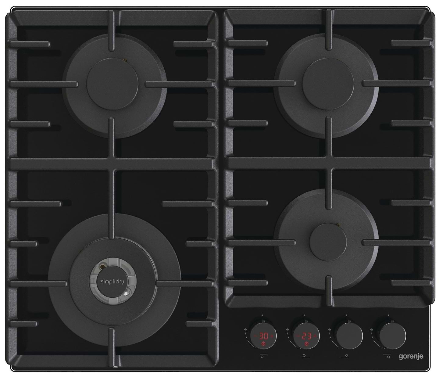 Варочная панель газовая Gorenje GKTW642SYB Black - Фото 1
