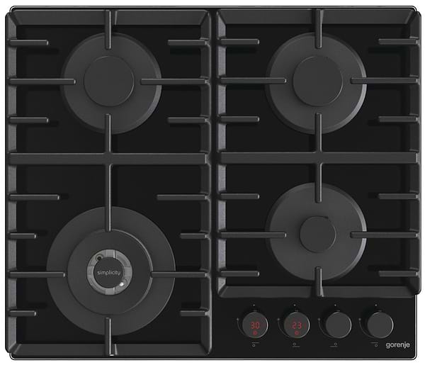 Фото - Уцінка - Варильна поверхня газова Gorenje GKTW642SYB Black