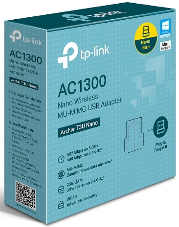 Фото - USB-адаптер сети WiFi TP-Link Archer T3U Nano