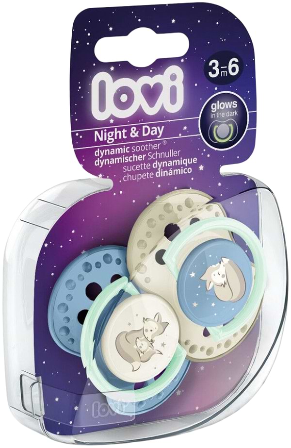 Фото - Динамическая пустышка Lovi 3-6 м-цев 2 шт. Night&Day Boy (22/914boy)