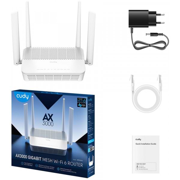 Фото - Маршрутизатор інтернет WiFi6 Cudy WR3000S