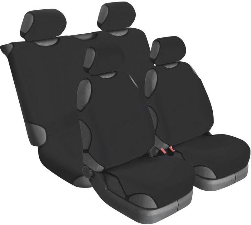 Комплект накидок на сидіння автомобіля Beltex Delux чорний 4 шт. без підголовників (BX14210)