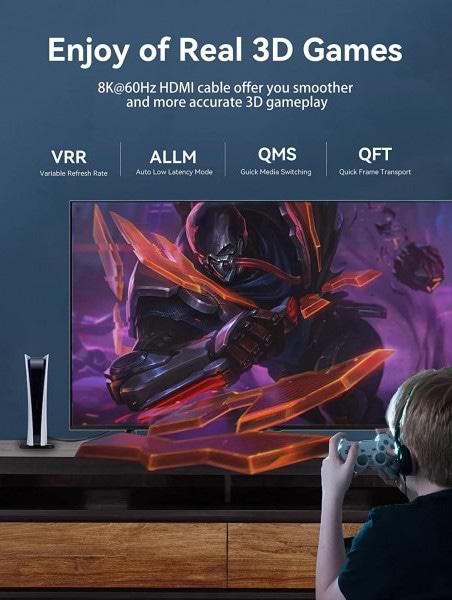 Фото - Кабель HDMI Vention HDMI M - M, 1.5m V2.1 (ALGLG)