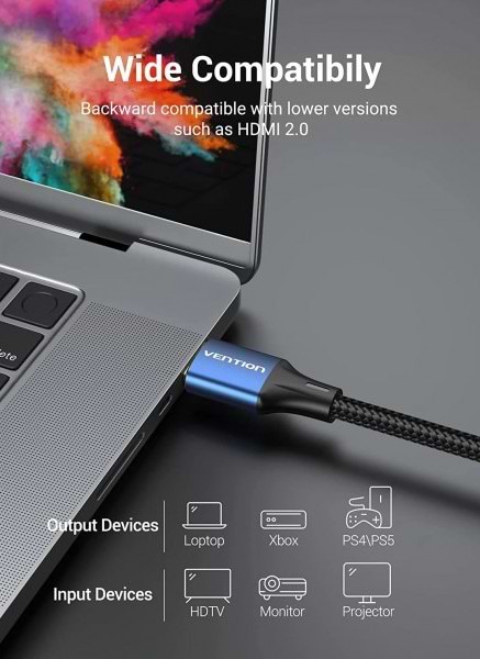 Фото - Кабель HDMI Vention HDMI M - M, 1.5m V2.1 (ALGLG)