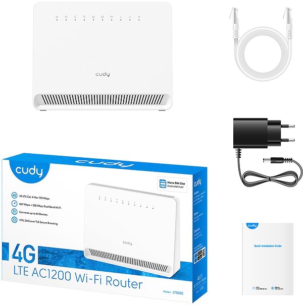 Фото - Маршрутизатор інтернет WiFi5+4G Cudy LT500E