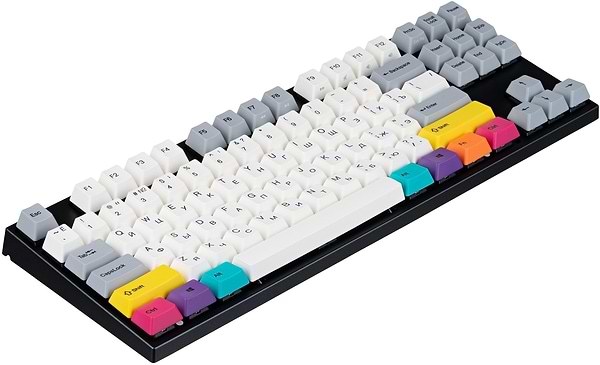 Фото - Клавиатура беспроводная игровая Varmilo APT87 CMYK, K-Prestige Silent, WL/USB-A, White Led (A92A024F8A5A17A007)