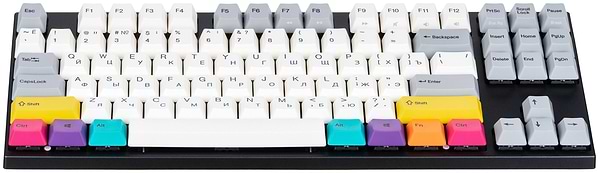 Фото - Клавиатура беспроводная игровая Varmilo APT87 CMYK, K-Prestige Silent, WL/USB-A, White Led (A92A024F8A5A17A007)