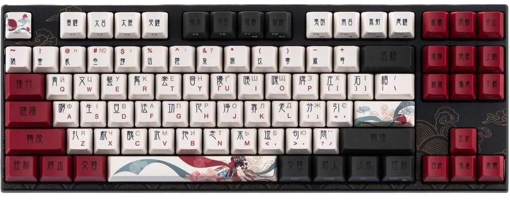 Клавиатура беспроводная игровая Varmilo APT87 Beijing Opera, Daisy L, WL/USB-A, White Led (A92A028F9A5A17A025) - Фото 1