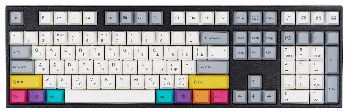 Купити Клавіатура бездротова ігрова Varmilo APT108 CMYK, C-TK Brown, WL/USB-A, White Led (A93A024D3A5A17A007) - Фото 1 Клавіатура бездротова ігрова Varmilo APT108 CMYK, C-TK Brown, WL/USB-A, White Led (A93A024D3A5A17A007) - Фото 1