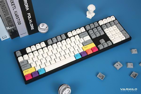 Фото - Клавіатура бездротова ігрова Varmilo APT108 CMYK, Daisy L, WL/USB-A, White Led (A93A024F9A5A17A007)