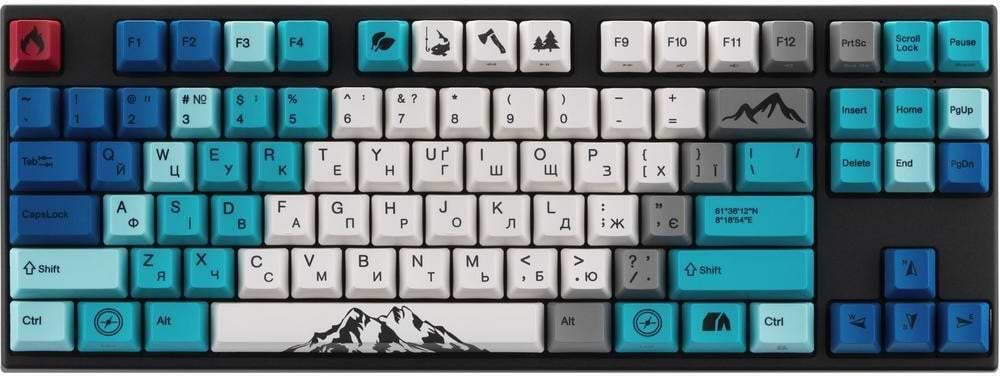 Клавіатура дротова ігрова Varmilo APG87 Summit R1, Daisy L, WL/USB-A, White Led (A94A050F9A5A17A007) - Фото 1