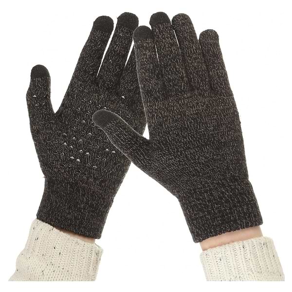 Фото - Рукавички для сенсорних екранів Armorstandart Melange Grey/Black size L (ARM59867)